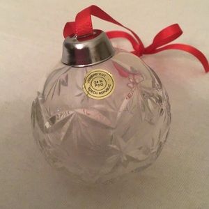 Vintage Hand Cut Crystal Christmas Ornament Czech Republic 24% PbO w/Box